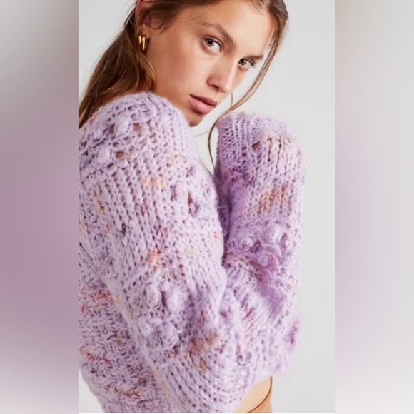 NWT FP Sunset Cloud cropped sweater size small - Picture 3 of 8